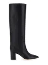 Paris Texas 'anja' Black High Boots With Block Heel In Leather Woman In Black