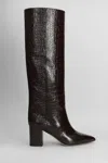 Paris Texas Anja Boot 70 High Heels Boots In Dark Brown Leather