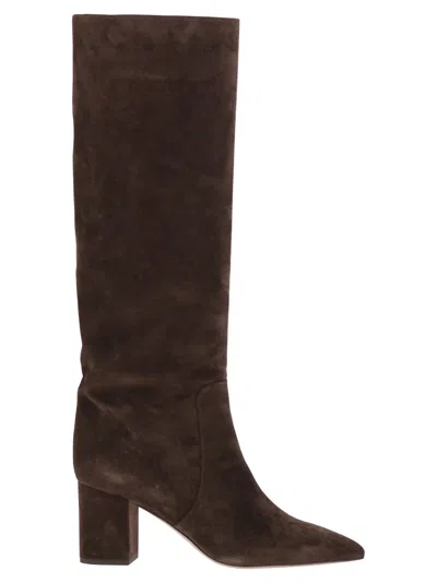 Paris Texas Anja Boot 70 Suede Knee High Boots In Brown