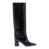 Paris Texas Anja 70mm Crocodile-embossed Boots In Black