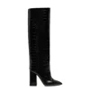 Paris Texas Anja Boot 70 High Heels Boots In Black Leather In Black
