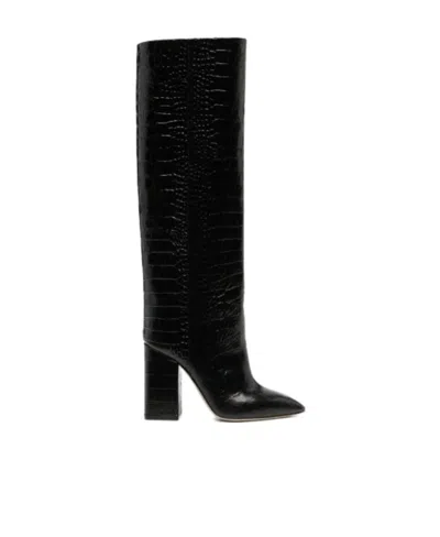 Paris Texas Anja Leather Boots In Black