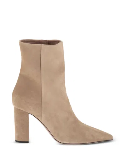 Paris Texas Anja Pointed-toe Ankle Boots In Brown