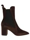 Paris Texas Anja Suede Ankle Boots In Brown