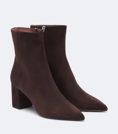 Paris Texas Anja Suede Ankle Boots In Brown