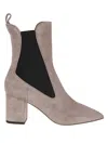 Paris Texas Anja Suede Ankle Boots In Neutral
