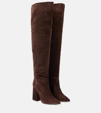 Paris Texas Anja Suede Over-the-knee Boots In Brown