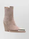 Paris Texas Ankle Boot With Embellished Toe Design In Neutral