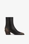 Paris Texas Ankle Boots In Black Brushed Leather. In Black