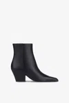 Paris Texas Block Heel Ankle Boots With Pointed Toe In Black
