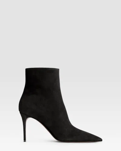 Paris Texas Ankle Boots In Black Calf Suede Leather