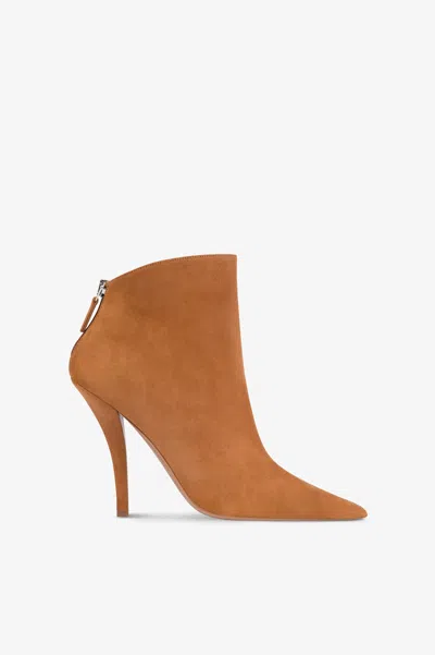 Paris Texas Ankle Boots In Cognac Suede Leather