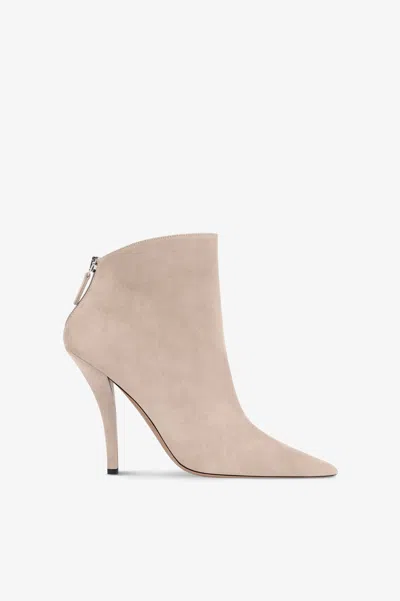 Paris Texas Ankle Boots In Grey Suede Leather
