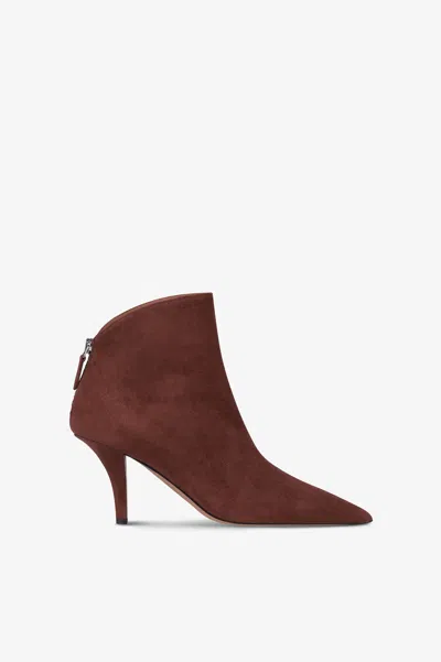Paris Texas Ankle Boots In Mahogany Suede Leather