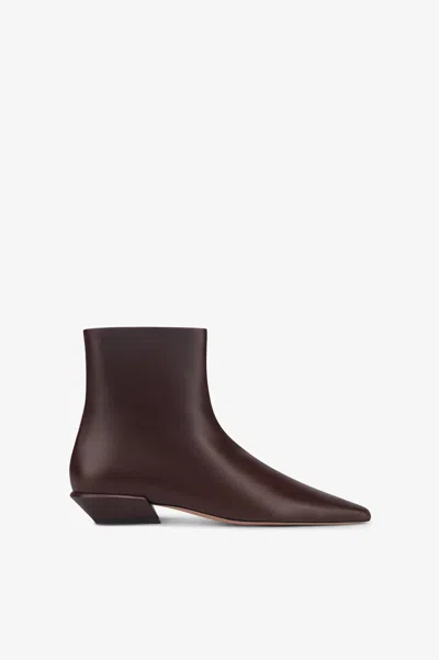 Paris Texas Ankle Boots In Mocha Calf Leather