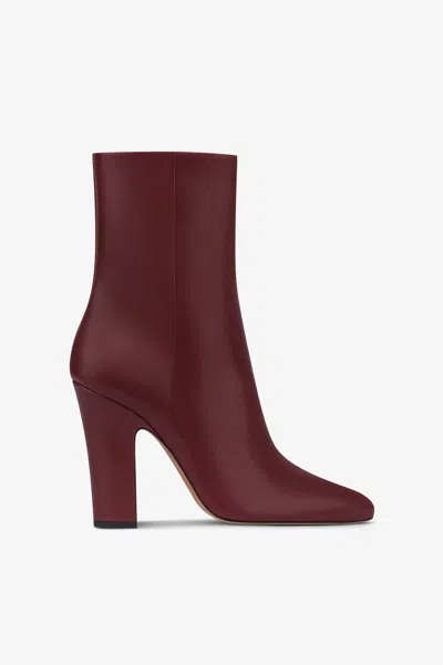 Paris Texas Ankle Boots In Rouge Noir Calf Leather
