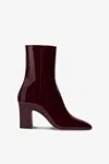 Paris Texas Ankle Boots In Rouge Noir Patent Leather. In Burgundy