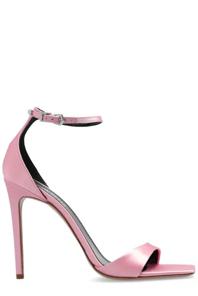 Paris Texas Ankle Strap High Stiletto Heel Sandals In Pink