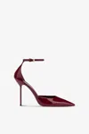 Paris Texas Ankle-strap Pumps In Rouge Noir Patent Leather In Red