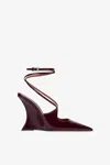 Paris Texas Ankle-strap Pumps In Rouge Noir Patent Leather. In Burgundy
