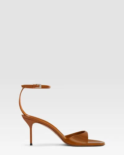 Paris Texas Ankle-strap Sandals In Coffee Patent Leather In Brown