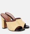 Paris Texas Ava 100 Raffia And Leather Mules In Neutrals