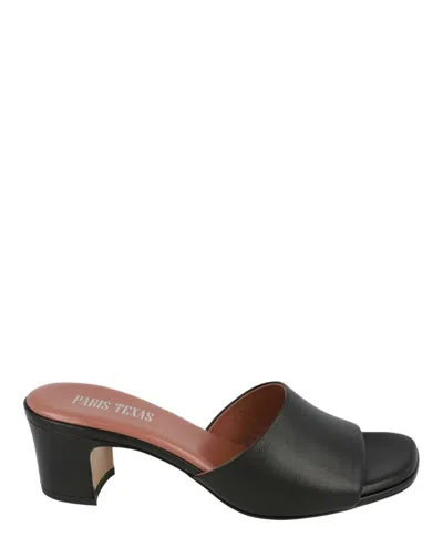 Paris Texas Ava Leather Mule In Black
