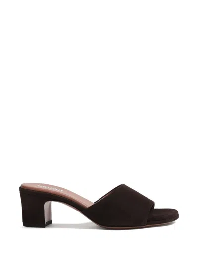 Paris Texas Ava Mules With Wide Heel In Brown