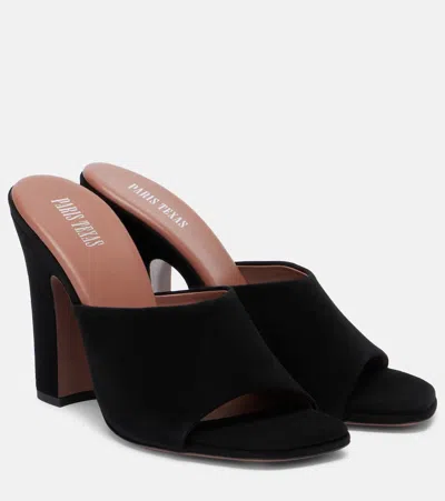 Paris Texas Ava Suede Mules In Black