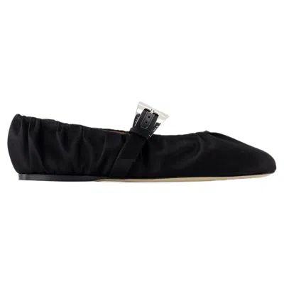 PARIS TEXAS BALLERINAS SVEVA PLISSE - PARIS TEXAS - SILK - BLACK