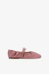 Paris Texas Ballet Flats In Dark Phard Satin In Dark Phard