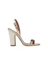Paris Texas Bea Sandals Gold Mirror Leather