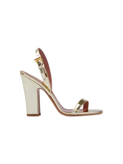 Paris Texas Bea Sandals Gold Mirror Leather