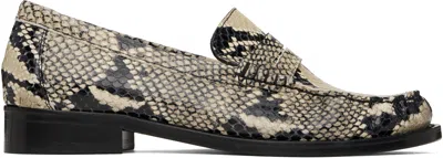 Paris Texas Beige & Black Dylan 20 Loafers In Naturale