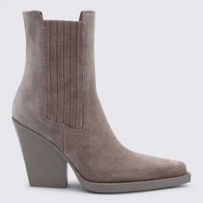 Paris Texas Beige Leather Dallas Ankle Boot 100 In Brown