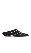 Paris Texas Studded Pointed Toe Mule In 블랙