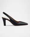 Shop Paris Texas Belle Leather Slingback Pumps In Black