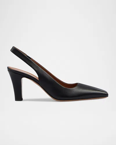 Paris Texas Belle Leather Slingback Pumps In Black