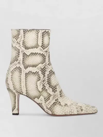 Paris Texas Belle Mid Heel Snakeskin Ankle Boot