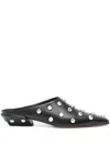 Paris Texas Studded Pointed Toe Mule In Black