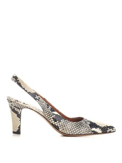 Paris Texas Belle Python Printed Slingback In Multi