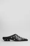 Paris Texas Studded Pointed Toe Mule In Black