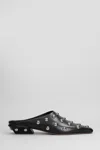 Paris Texas Studded Pointed Toe Mule In Black