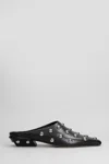 Paris Texas Studded Pointed Toe Mule In Black