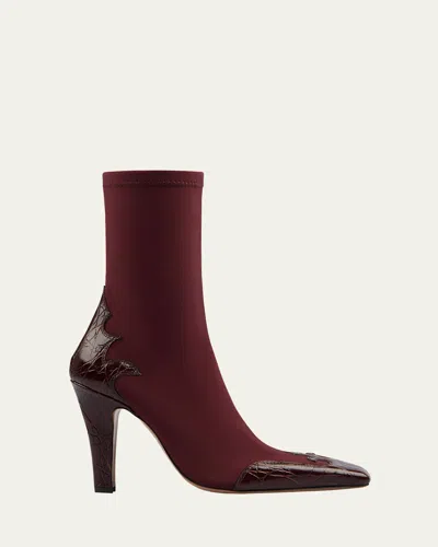 PARIS TEXAS BELLE STRETCH LEATHER WESTERN BOOTIES