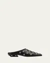 Paris Texas Studded Pointed Toe Mule In Black