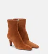 Paris Texas Belle Suede Ankle Boots In Brown