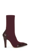 Paris Texas Belle 100 Leather-trimmed Cowboy Boots In Rouge Noir