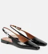 Paris Texas Bettina 10 Croc-effect Leather Slingback Flats In Black