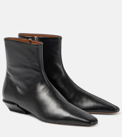 Paris Texas Bettina 25 Leather Ankle Boots In Black